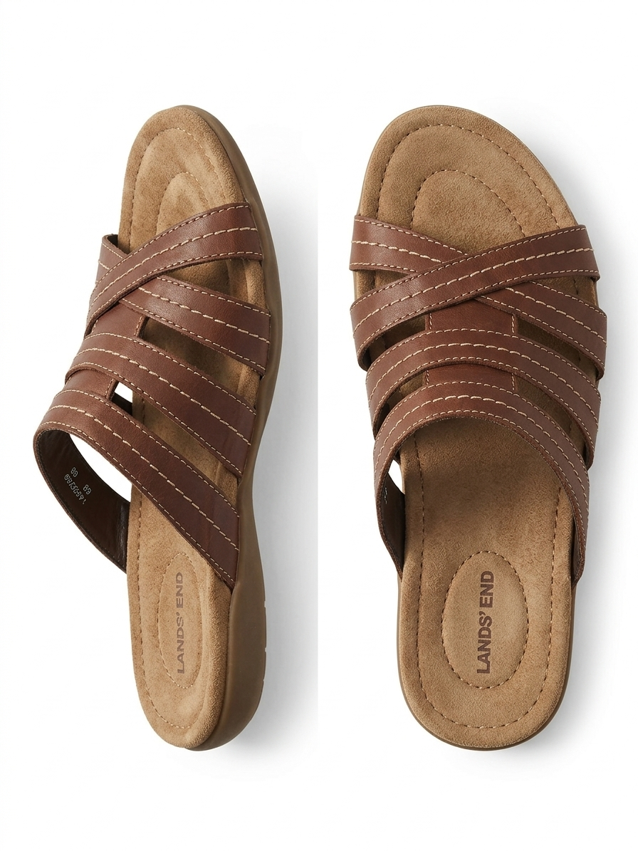 "Lands end" Leather slippers| Premium Imported .
