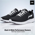 Black & White Performance Runners