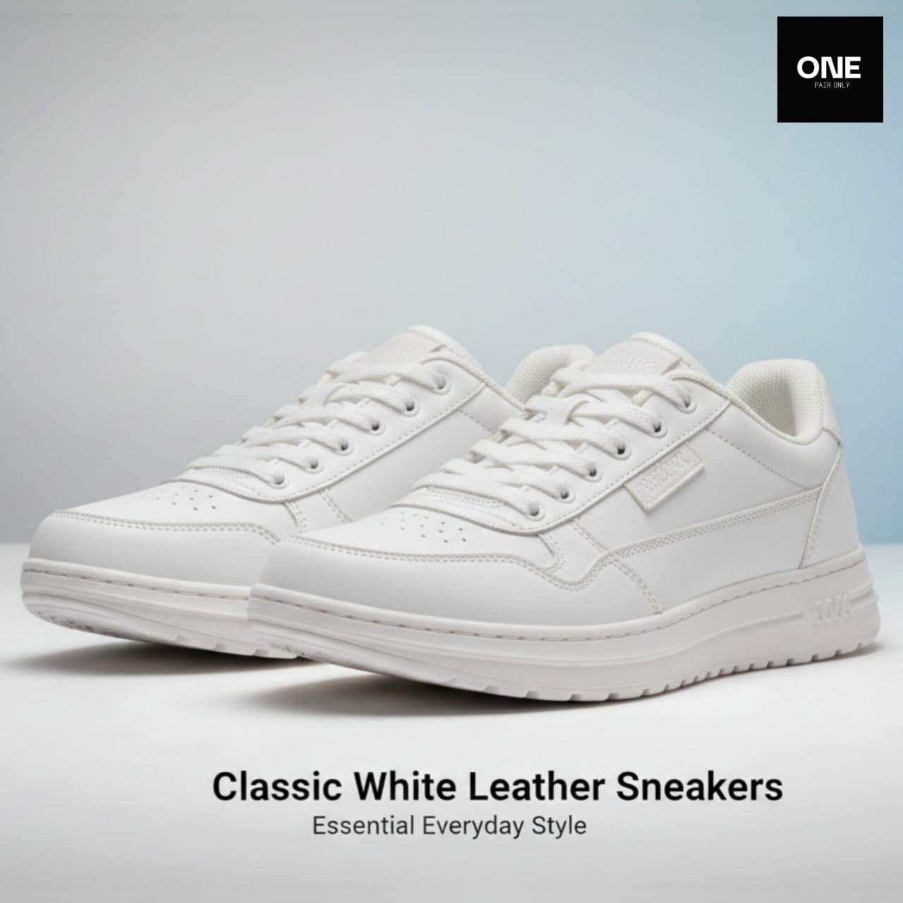 Classic White Leather Sneakers