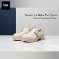 Square Toe Bickle Mary Janes