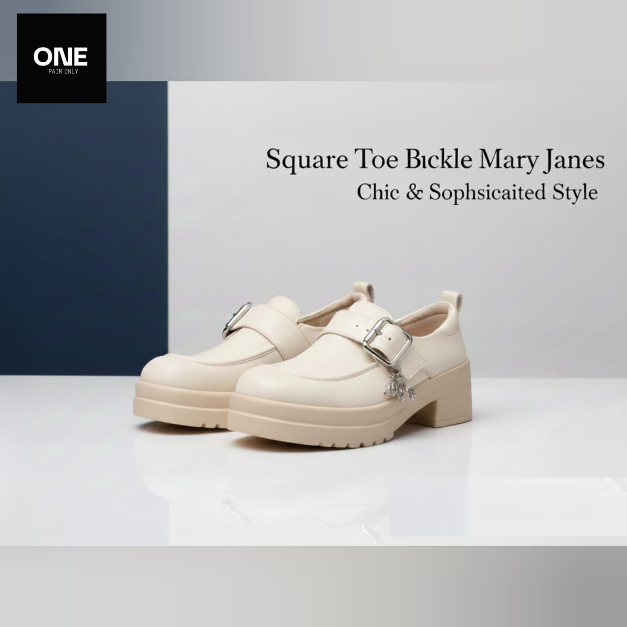 Square Toe Bickle Mary Janes