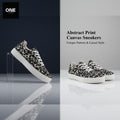 Abstract Print Canvas Sneakers