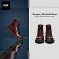 Premium Burgundy Zip Boots