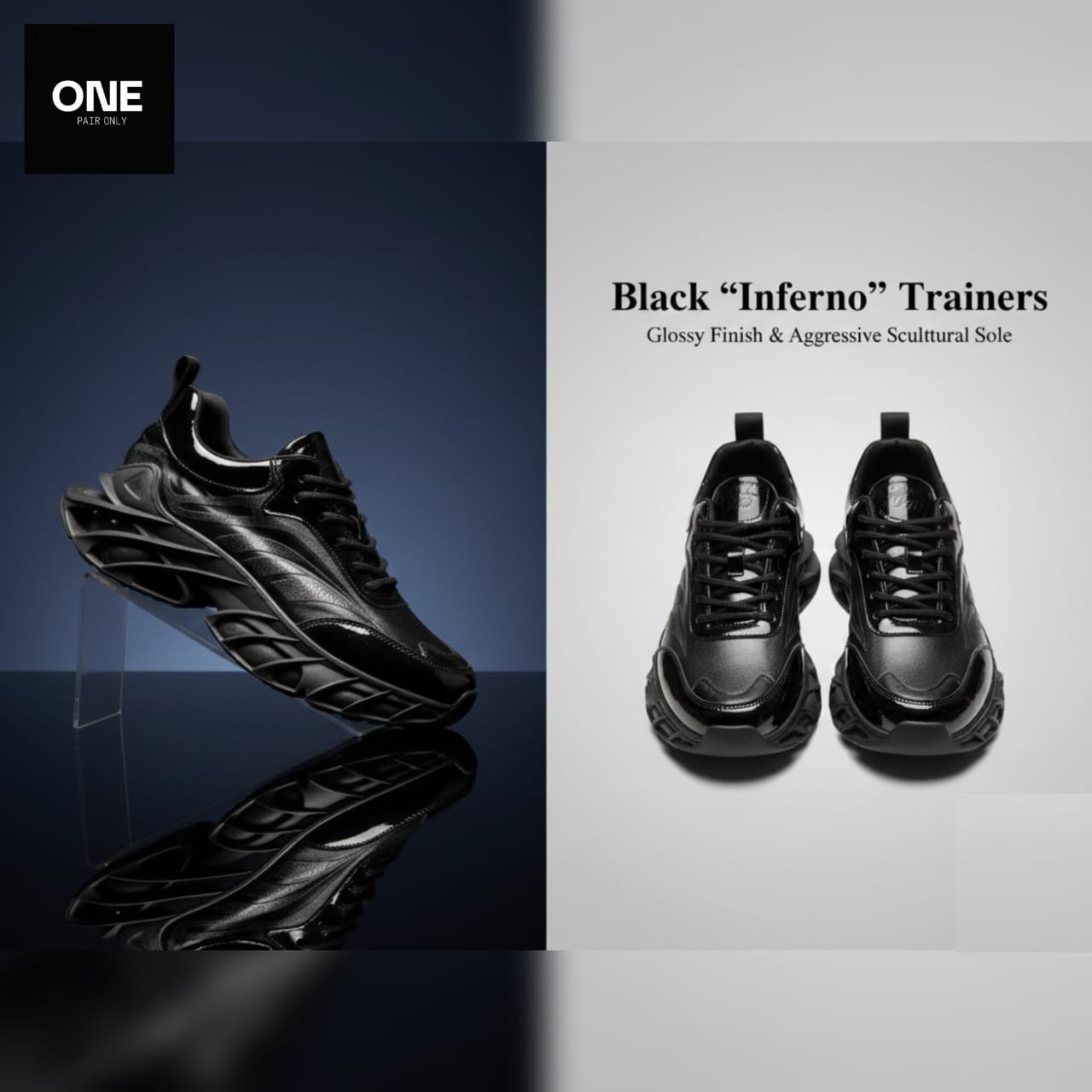 Black Inferno Trainers Sneakers