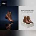Brown Leather Ankle Boots