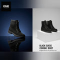 Black Suede Combat Boots