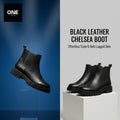 Black Leather Chelsea Boots