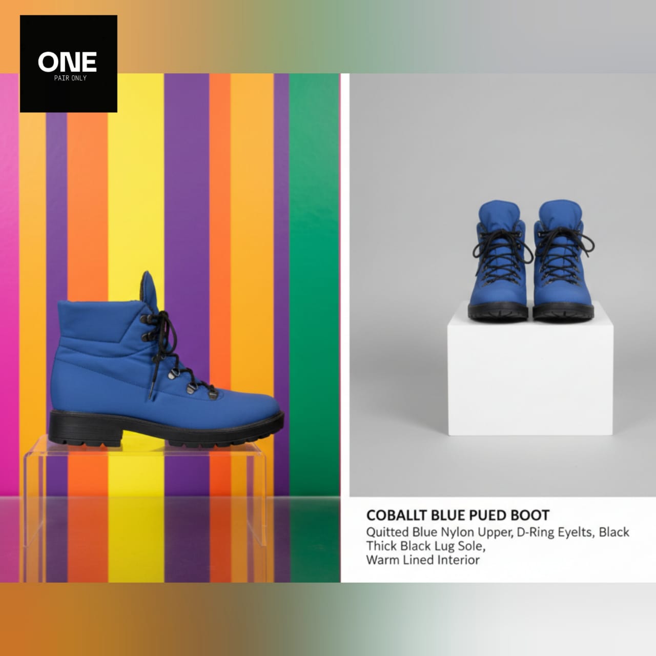 Coballt Blue Pued Boots