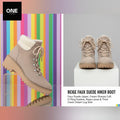 Beige Faux Suede Hiker Boots
