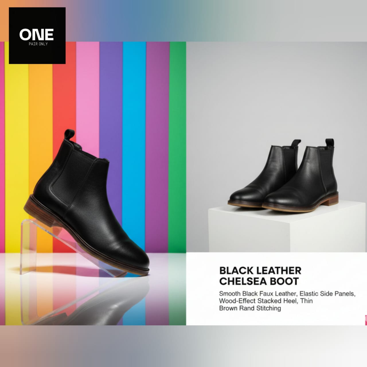 Clarks Black Leather Chelsea Boots