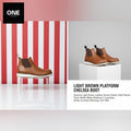 Light Brown Platform Chelsea Boots