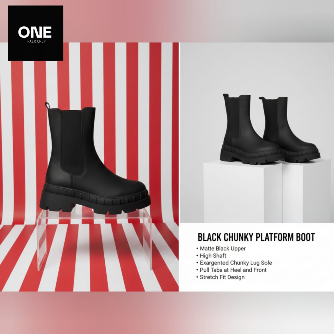 Black Chunky Platform Boots