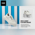White Chunky Platform Sneakers